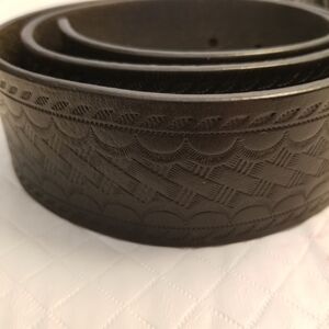 Men's Black Genuine Leather Belt 34/85 1.75 Inch Wide
